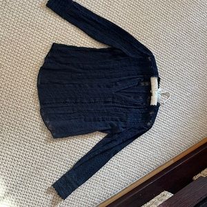Rebecca Taylor navy lace blouse